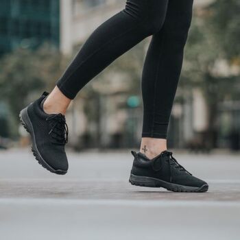 Black Bamboo Knit Grounding Sneaker