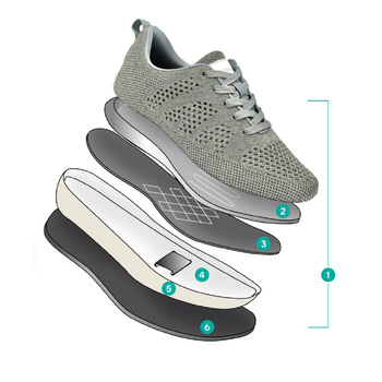 Black Bamboo Knit Grounding Sneaker
