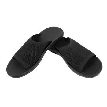 Women's Black Knit Grounding Slides