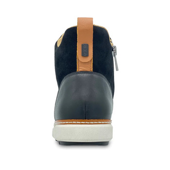 Black Suede Grounded Ankle Boot