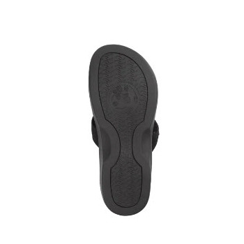 Unisex Black Knit Grounding Sandal