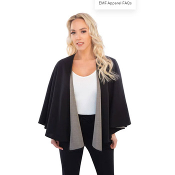 Black Silver Cotton Double Knit Cape